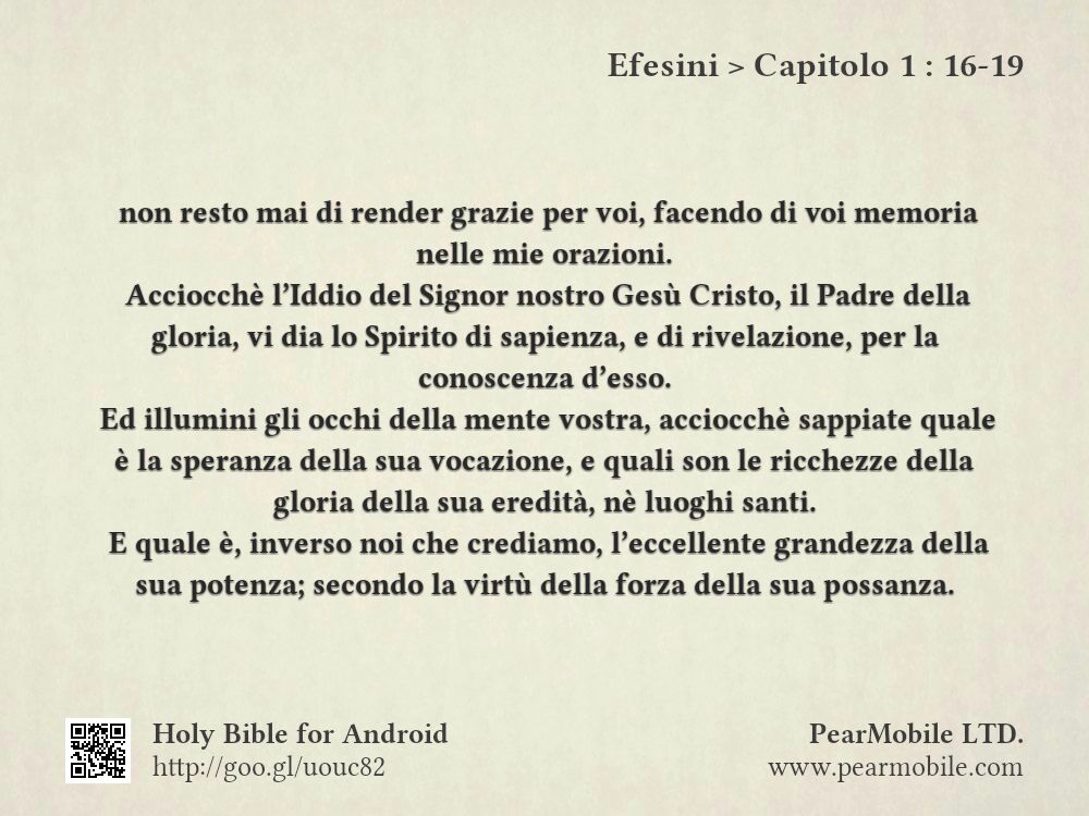 Efesini, Capitolo 1:16-19